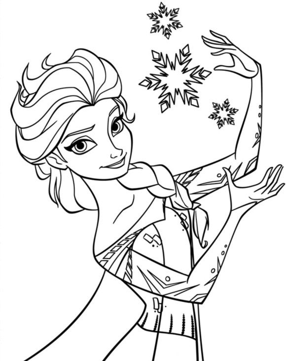 Malebog Disney prinsesser. Farvelæg tegninger - Disney Frost