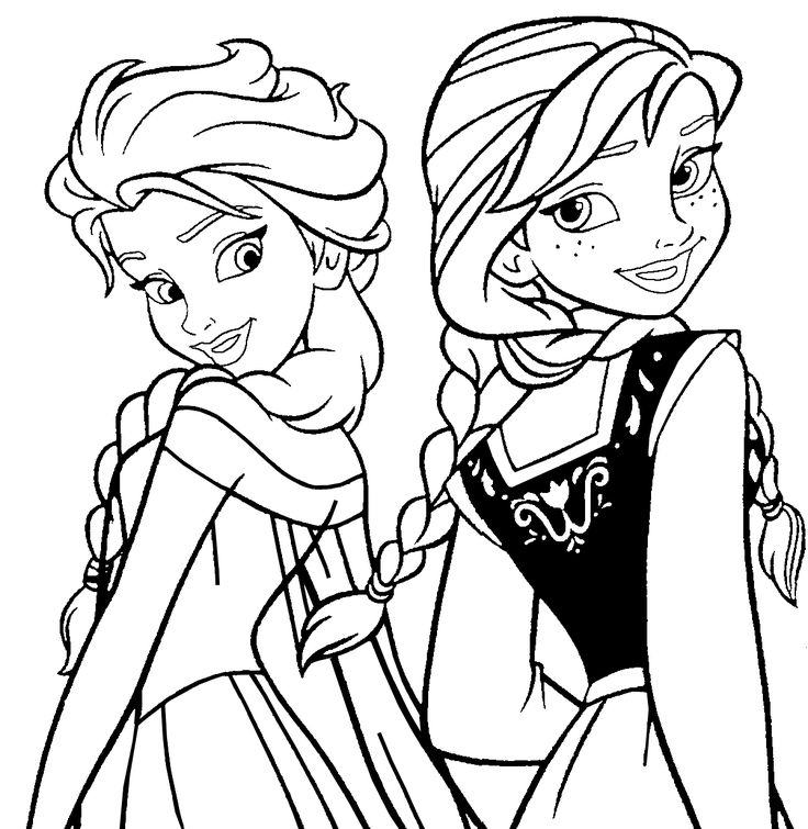 Malebog Disney prinsesser. Farvelæg tegninger - Disney Frost
